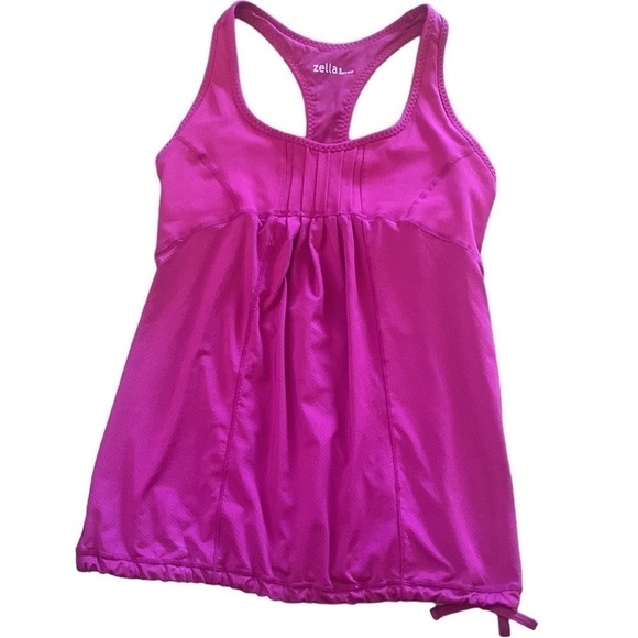 Zella Racerback Work Out Yoga Burgundy‎ Tank Top Size S - Picture 1 of 5